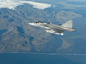 Letoun Gripen eskch vzdunch sil nad Islandem