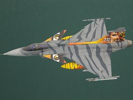 Gripen elitn 211. tyg letky z slavi na cvien Tiger Meet ve Francii