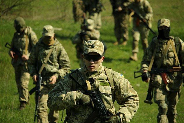 Vycvik ukrajinských voják. ilustraní snímek