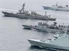 Bojov lod HDMS Esbern Snare (Dnsko), FS Latouche Treville (Francie), USS...