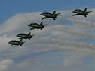 Mimodn neplnovan ncvik skupiny Saudi Hawks za zruen vystoupen na Dnech...