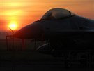 Americk letoun F-16 na Dnech NATO v Ostrav