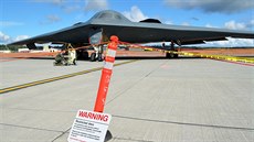 Strategický bombardér B-2 Spirit na letecké show „Arctic Thunder“ na Aljašce.