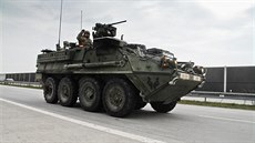 Konvoj americké armády na cestě z Bohumína do Vyškova