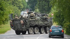 Konvoj americké armády ve Staré Boleslavi