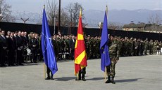 Ukonení alianní operace Allied Harmony v Makedonii v roce 2003.