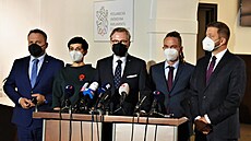 Lídři budoucí vládní koalice SPOLU a PirSTAN