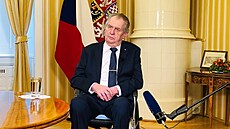 Miloš Zeman při televizním projevu k Ukrajině (24. února 2022)