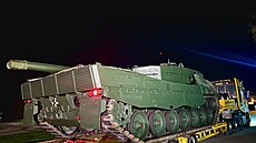 Píjezd dalích dvou darovaných tank Leopard do Páslavic (27. dubna 2023)