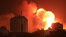 Izraelský letecký úder v pásmu Gazy. (10. íjna 2023)