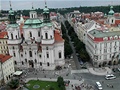 radnice dnes - chrám sv. Miluláe a Paíská ulice