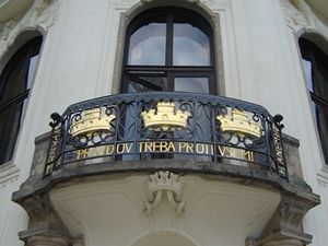 Balkon nad Prahou