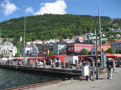 Norsko - Bergen - trh na starm mst