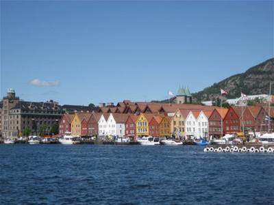 Norsko - Bergen - Bryggen,chrnno UNESCO