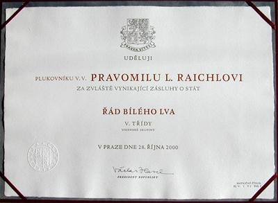 Pravomil Raichl - udlen du Blho lva