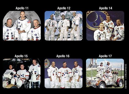 Apollo Moon landings crews