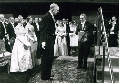 Jaroslav Heyrovsk a Gustav Adolf VI., 1959