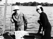 Johanna a Albert na jezee Carnegie u Princetonu