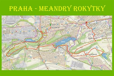 1 Mapa vychzky kolem meandr Rokytky v Praze