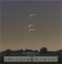 Saturn, Mars a Antares 24. 8. ve 2:30 SEL