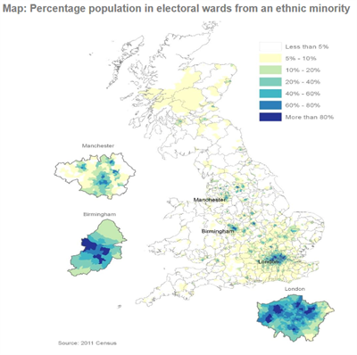 etnick mapa Velk Britnie