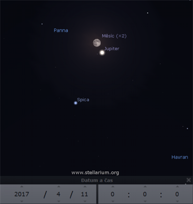 Msc, Jupiter a Spica