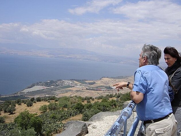 Galilejské jezero z Golan