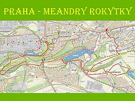 1 Mapa vychzky kolem meandr Rokytky v Praze