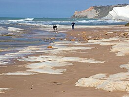 Cesta na Siclii. Scala dei Turchi - m jmno po tureckch pirtech