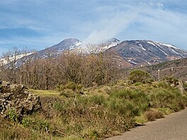 Etna - vrchol se jet schovv. Siclie, kvten 2018.