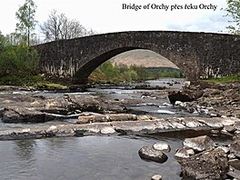 Most pes eku Orchy. Cesta zpadn Skotskou vysoinou, 2019.