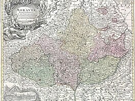 3. O tom, e Moravsk markrabstv je stalet stle stejn ukazuje Sutterova mapa Moravy 