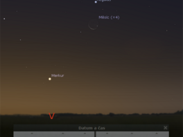 Msc a Merkur v blzkosti hvzdy Regulus 28. 9. 2016