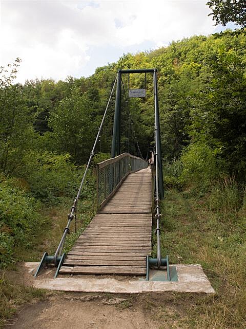 Na výlet v Podyjí s Imíkem. Visutá lávka.