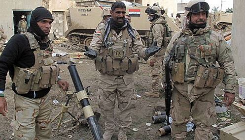 Irácké bezpenostní jednotky v Ramádí 4.2.2014