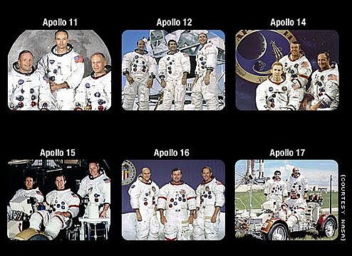 Apollo Moon landings crews