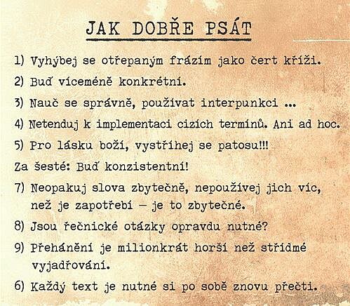 Jak dobe psát