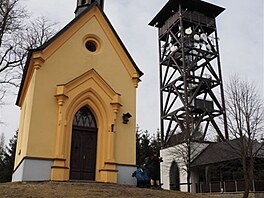 Kaple sv. Markty a rozhledna Markta. Poumav.