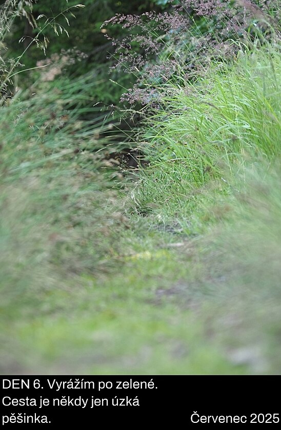 Vyrážíme z Kladského sedla. Vokolo Moravy, červenec 2025.