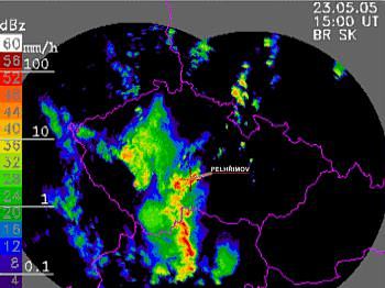 Radarov snmek prtre v Pelhimov