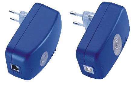 Vlevo adaptr pro RJ45 vpravo pak pro USB