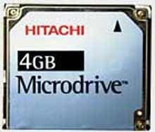 Jednopalcov HDD Microdrive od Hitachi/IBM