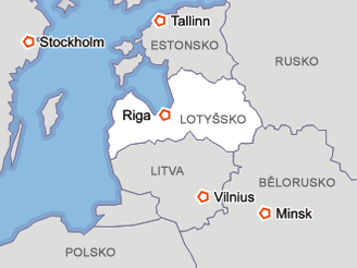Lotysko, Riga, mapka