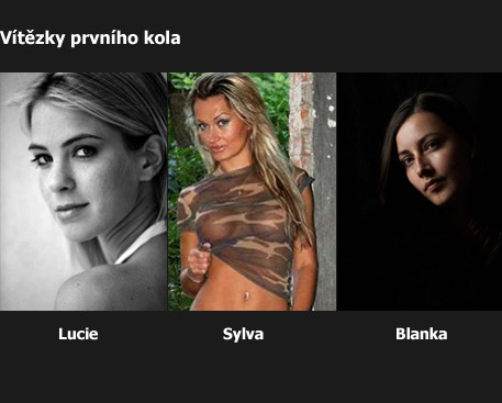 Ti vtzky prvnho kola soute Krska lta 2008 (vlevo Lucie, veprosted Sylva a vpravo Blanka)