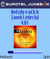 Eurotel Jukebox - fotka displeje 6600