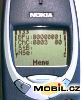 Netmonitor na Nokia 3310 - stavov displej