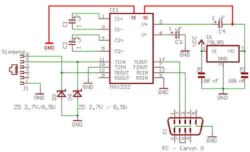 Schema datoveho kabelu Siemens