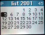 Ericsson T68 -  msn pohled na kalend