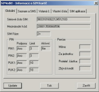 SIMedit4.0 - sim detail obecne