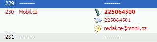 MOBILedit! - takhle vypad zobrazen kontaktu